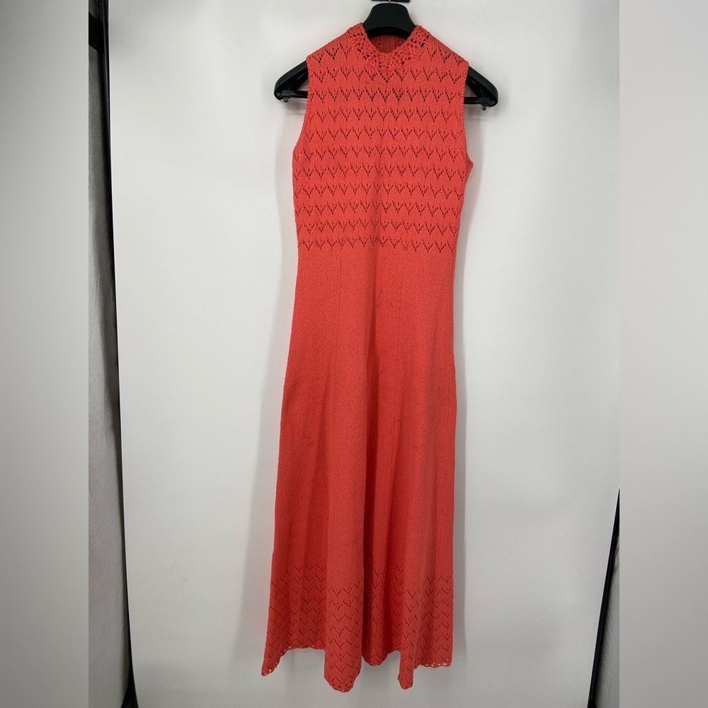 Vintage Picardo Knits Maxi Dress 2 pieces long sleeve jacket + sleeveless dress - Picture 4 of 16